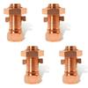 4pcs Copper Plated Brasses Electrical Terminals Suitable For Wire Connection Up To 25 Square Millimeters