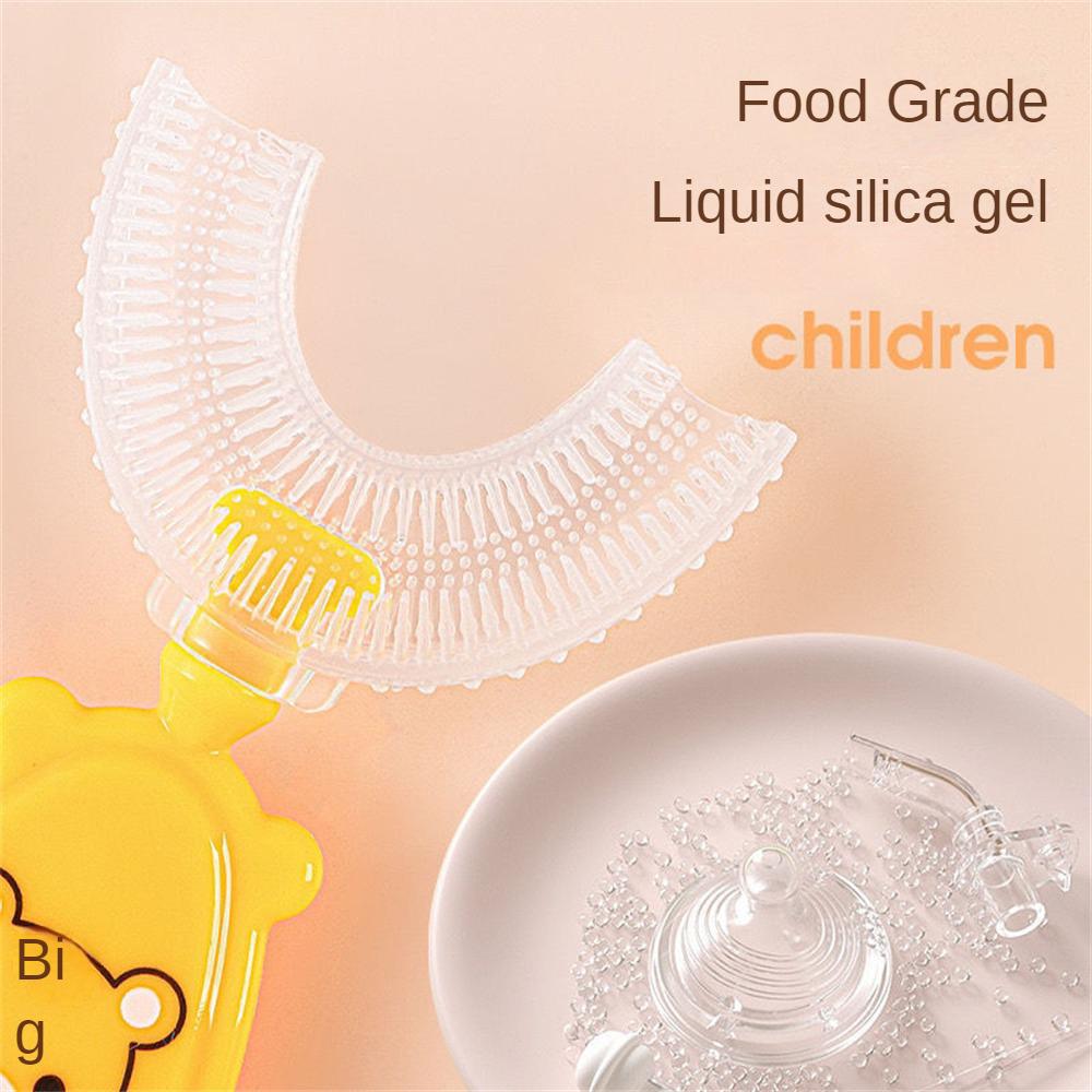 Kids Toothbrush U-Shape Infant Teether Baby Toothbrush Children Silicone Brush For Toddlers Oral Care Cleaning