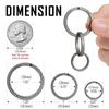 KeyUnity KA26 Titanium Key Ring Side Push Key Ring Quick Release Minimalist Split Key