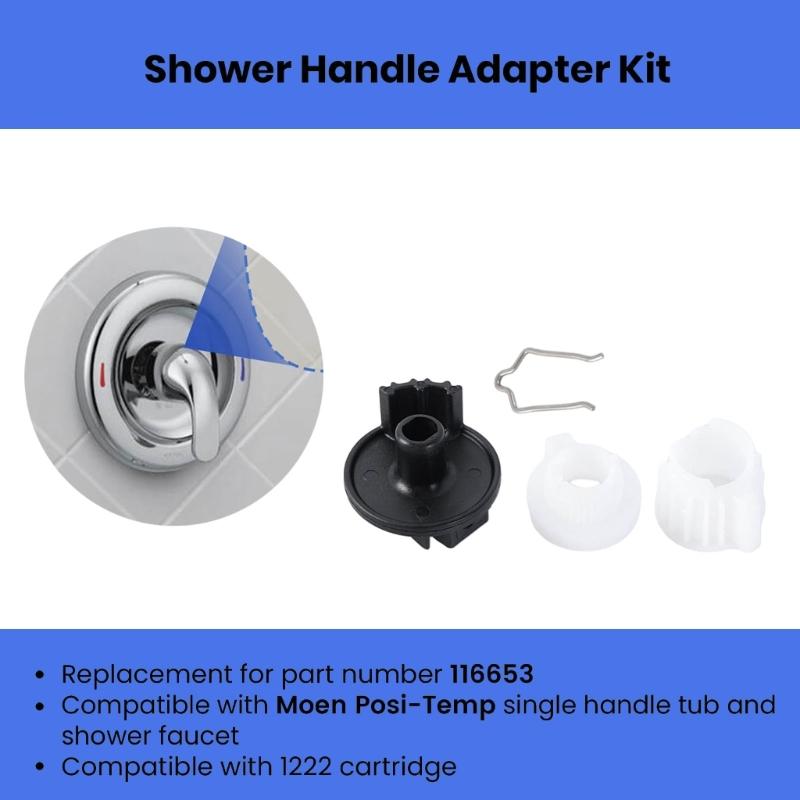 Versatile Kits Shower Handle Adapter set Plastic for 116653 Bathtub Maintenance