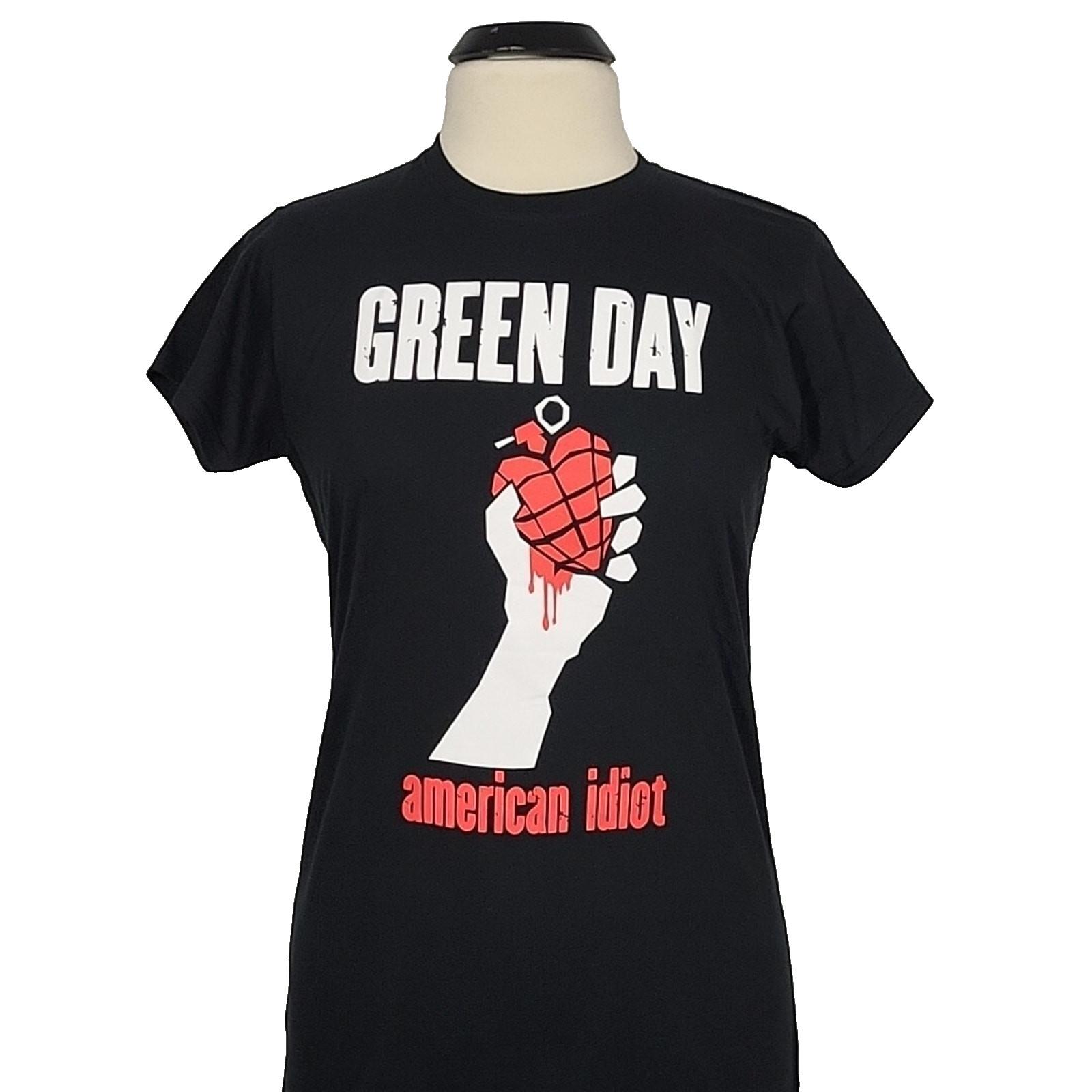 GREEN DAY American Idiot L LARGE Official T-Shirt SOFTSTYLE Black GIRLY Unisex T-Shirt L