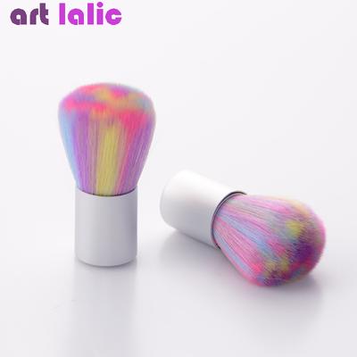 Spazzola per la pulizia delle unghie morbida di colore rosa arcobaleno Gel UV acrilico per la rimozione della polvere per la cura delle unghie del manicure
