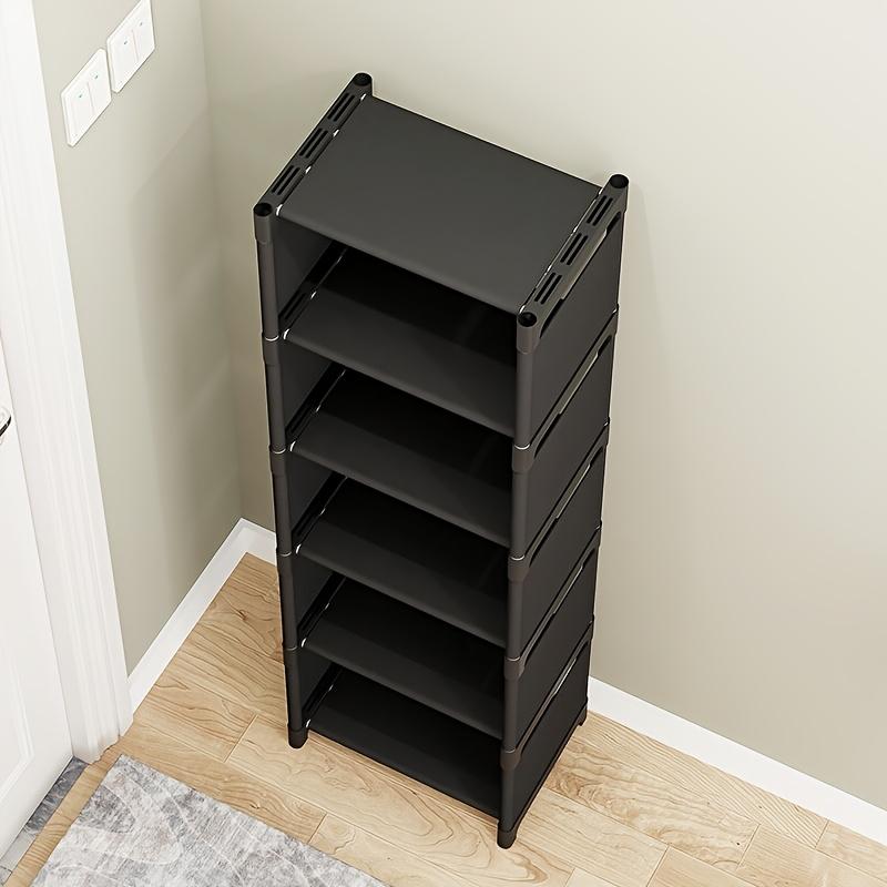 Justerbart 6/8-lags metallskostativ - Bærbar oppbevaringshylle for entré, egnet for studenthybel og hjem, flerlags oppbevaringsløsning for joggesko og fottøy