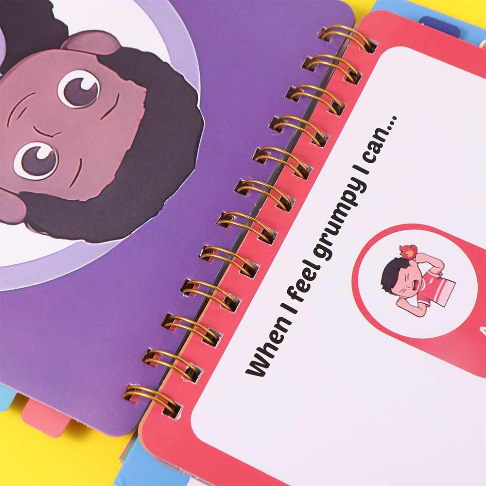 Montessori Feelings and Emotions Book Interactive Reading Flip Book  Boys and Girls