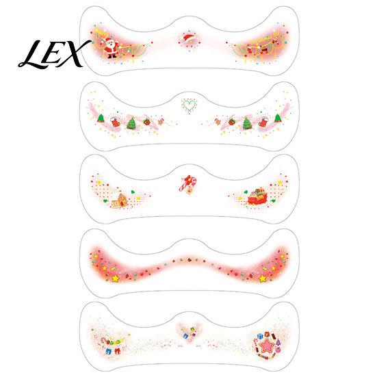 Easy To Apply Face Tattoos Christmas Tattoo Stickers, Waterproof Temporary with Tree Deer Stickers for Snowflake, Remove, Holiday Party Makeup
