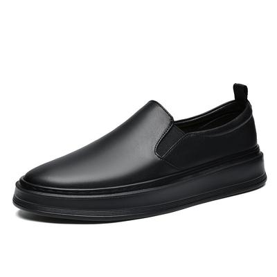 Herrenschuhe Ein-Pedal-Slipper Außenhandel Board Schuhe Kleine weiße Schuhe Frühling Low-Top Fußbedecker Rindsleder Schuhe Freizeitschuhe