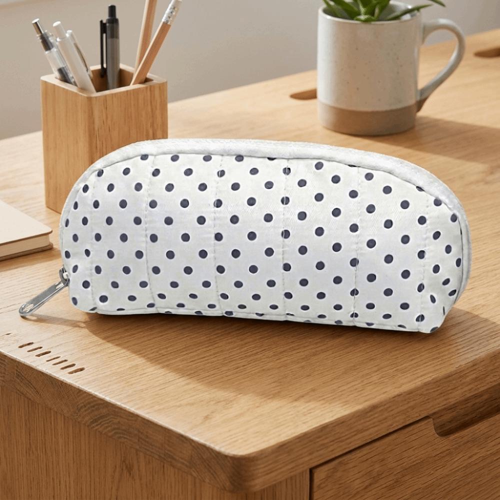 Y2k Polka Dot Pencil Case Cloth Stationery Storage Bag Fashion Pen Bag Kids Children