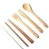 Portable  Cutlery Travel Eco-friendly Fork Spoon Set Include Reusable Bamb