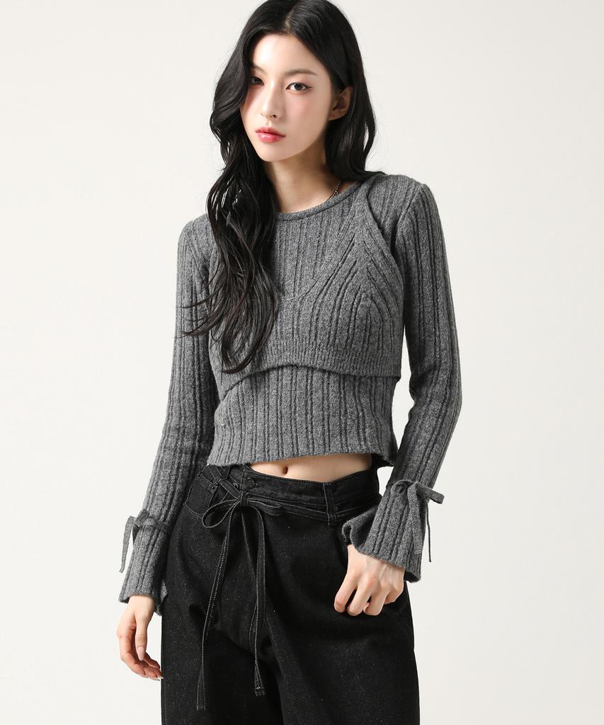 AVANDRESS Isabel Layered Knit Black