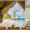 Nature Forest Landscape Shower Curtains Bathroom Curtain Frabic Waterproof Polyester Scenery Bath Curtain with Hooks