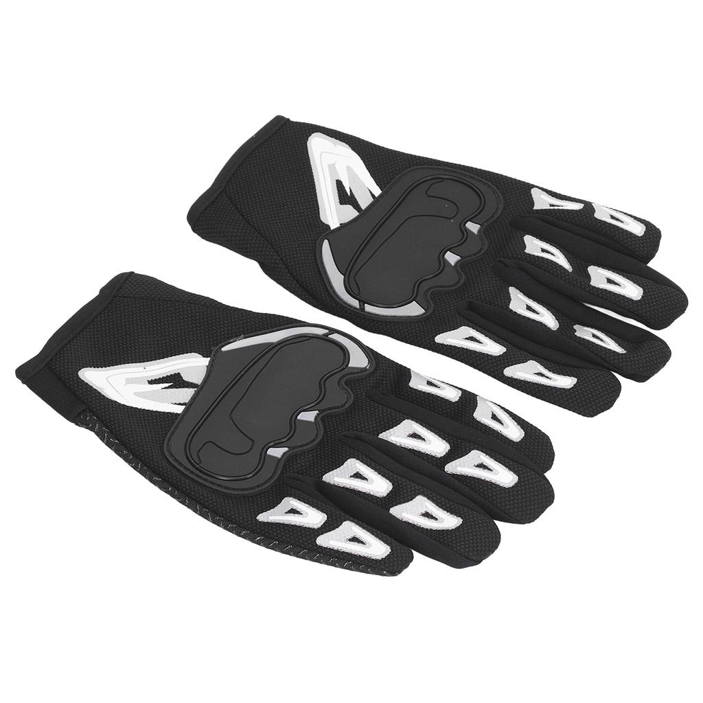 Riding Gloves Motorcycle Gloves Black Grey Full Finger Touch Screen Strong Grip Anti Slip