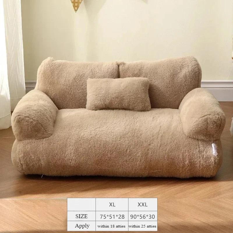 Soft Cat Bed Sofa Etachable Washable Luxury Pet Dog Cat Nest for Medium Large Dogs Cats Comfortable Plush Puppy Bed Pet Supplies