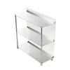 3-Tier Storage Rack Brushed Countertop Organizer with Acrylic Shelves Perfume
