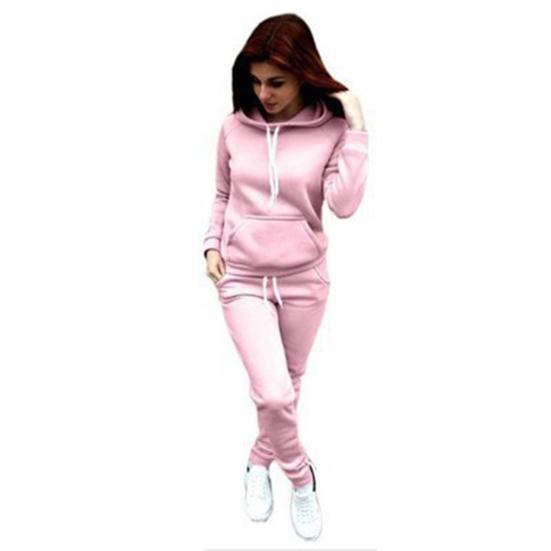 2 Piece Outfits for Women Long Sleeve Pullover Hoodie Sweatshirts Jogger Pants Set Fall Casual Tracksuit Lounge Set