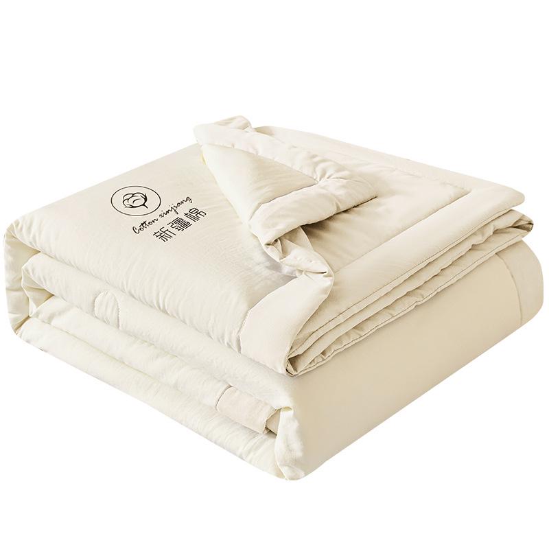 Class A Lightweight Breathable Xinjiang Cotton Quilt for Summer - Suitable for Double or Single Person, Machine Washable, Mother-Baby Grade.