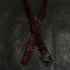 Vintage Dark Red Rose Double Horse Head Leather Belt - Unisex, Retro, Decorative Accessory.
