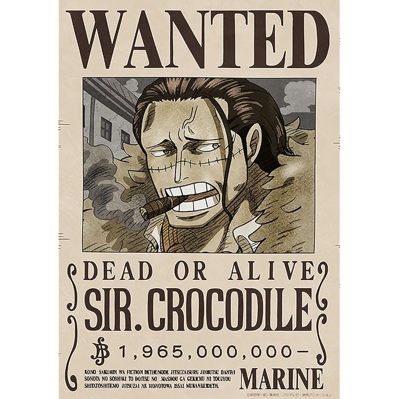 

ONE PIECE one piece официальная настенная наклейка с буквами-композициями, сделано в Японии 42 см×29,7 см(оп-469: Крокодил 1,965 миллиарда)