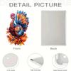 1 Piece: Thanksgiving Turkey Tin Painting Plaque; Autumn Harvest Pumpkin and Maple Leaf Decorative Painting; Living Room/entrywa