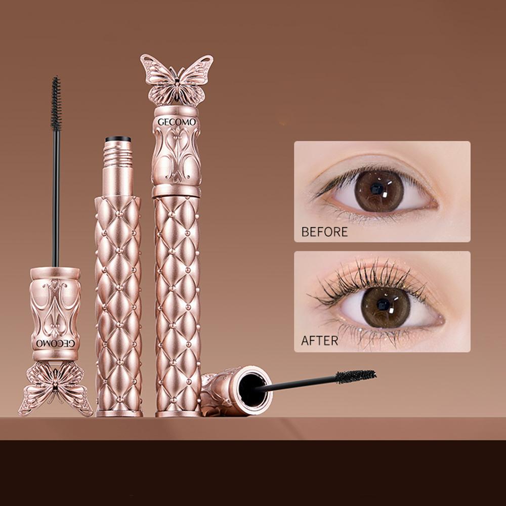 GECOMO Butterfly Flying Volume Mascara Curl Long-lasting Makeup Thin Brush Eyelash Primer Shape
