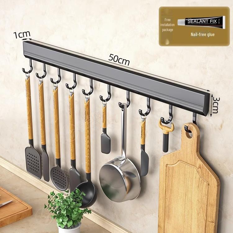 

Настенная кухонная вешалка-крючок без перфоратора для лопаток и ложек