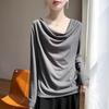 Women's Off-Shoulder Knit Sweater: Flattering, Soft, and Versatile for Autumn and Winter.