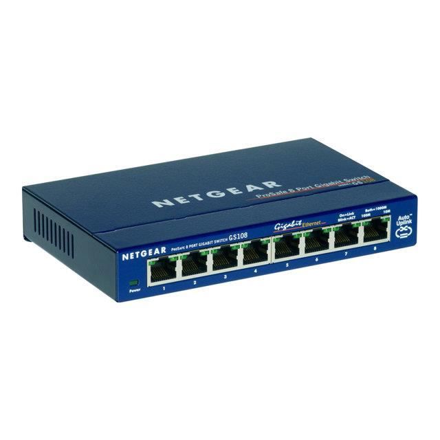 NETGEAR ProSafe GS108 8-port Gigabit Desktop Swit…