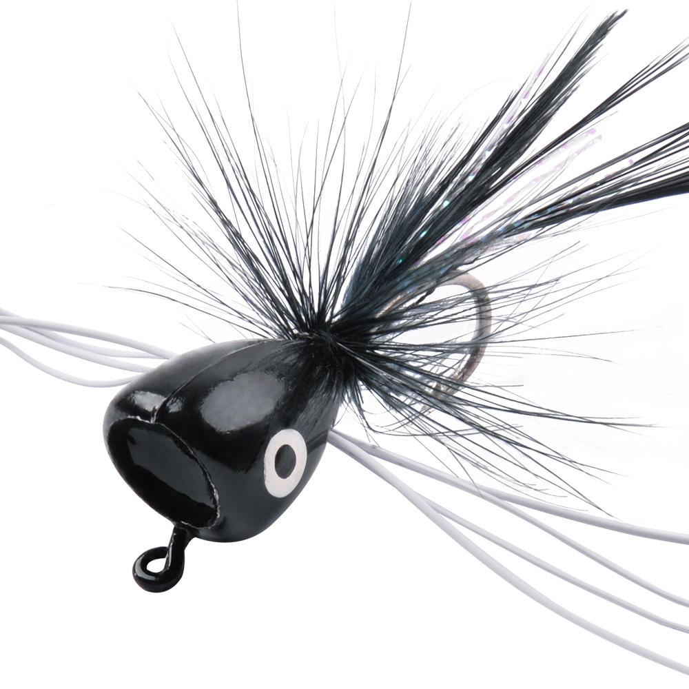 

10 шт. Поппери для нахлистової риболовлі, Топвотер приманки для риболовлі на баса з джиг-головкою для блакитної жаби, баса, форелі, лосося, штучна приманка-поппер