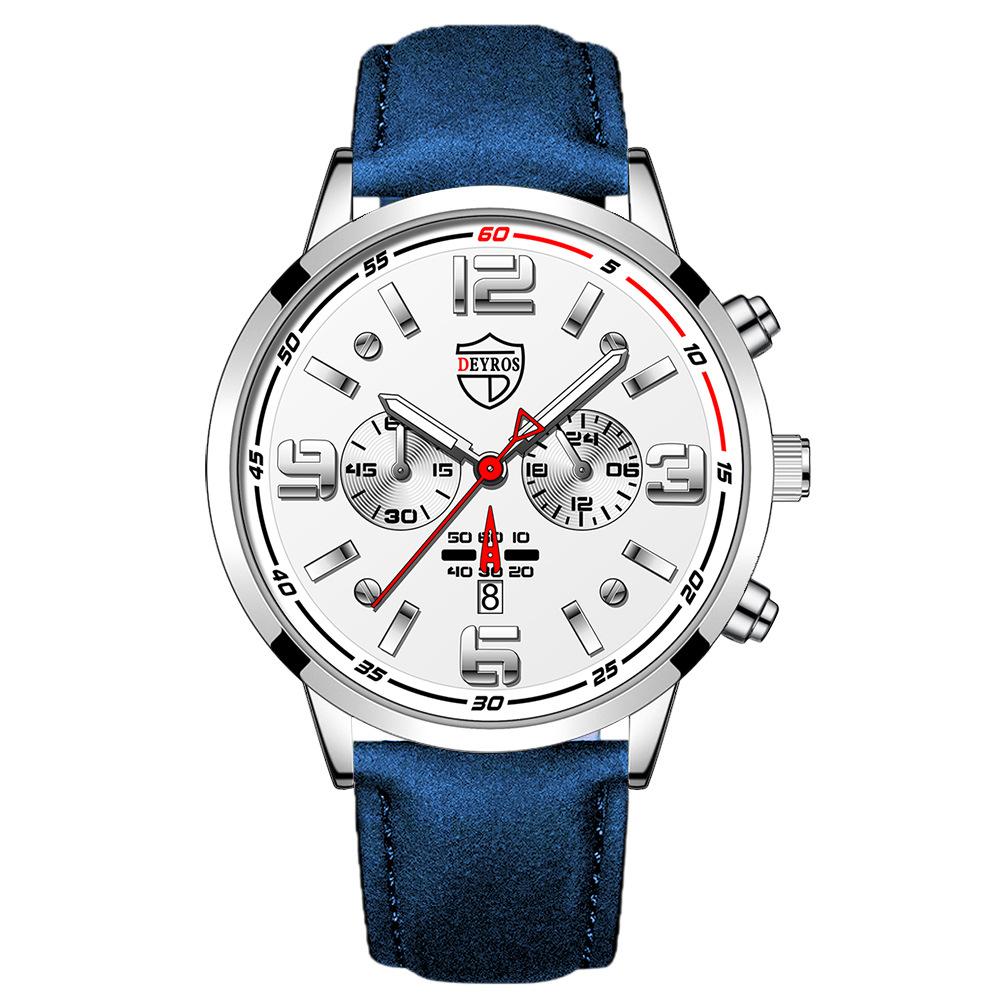 Belt Men S Watch Handsome Fully Automatic Calendar Luminous Non-Mechanical Quartz Watch