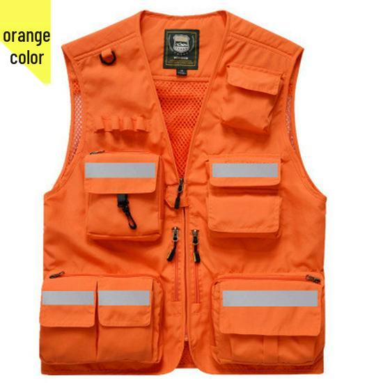Custom Emergency Rescue Reflective Vest with Logo for Red Cross, Volunteer, and Communication Liaison