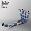 60mm Motorcycle Exhaust Header Link Pipe For S1000RR 10-18 S1000R 15-18 Motorcycle Muffler Escape Mid Pipe