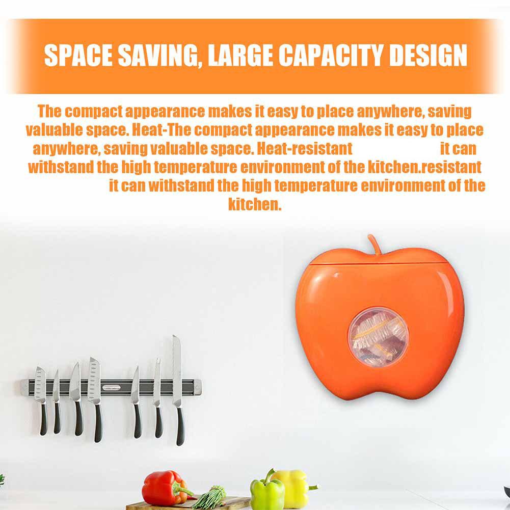 Punch-Free Wrap Storage Box Wall Mounted Cling Film Cover Organizer Fresh-Keeping Bag Holder Kitchen Disposable Sleeve Storage