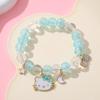Sanrio Cinnamoroll Crystal Beaded Bracelet - Handmade Cartoon Gift for Female Students, Friends, and Couples.