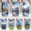 Travel Mountain  For iPhone 12,Mini,16,X,17,Plus,11,Max,13,XR,15,Pro,14,SE,XS,Transparent Soft Cover Case