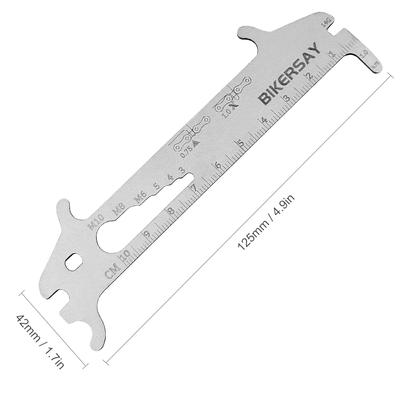 7 IN 1 Bike Chain Checker Chain Hook Bolt Measurement Bicycle Chains Wear Indicator Cycle Chain Tool Presta Valve Core
