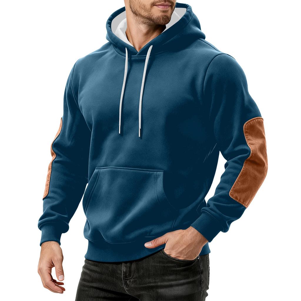 Men's Solid Color Sweatshirt Hoodie Men's Sports Large Size Casual Sweatshirt