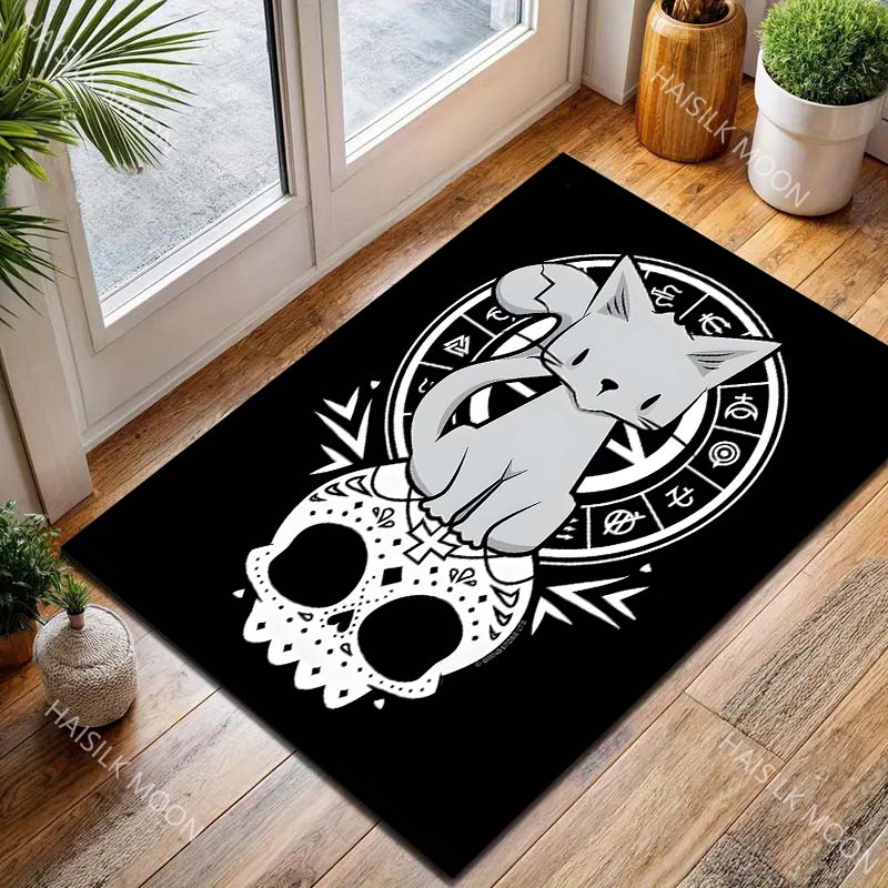 Dark Series Cat Array Print Carpet for Living Room Bedroom Bedside Floor Mat Cloakroom Sofa Area Rugs Fast Shipping