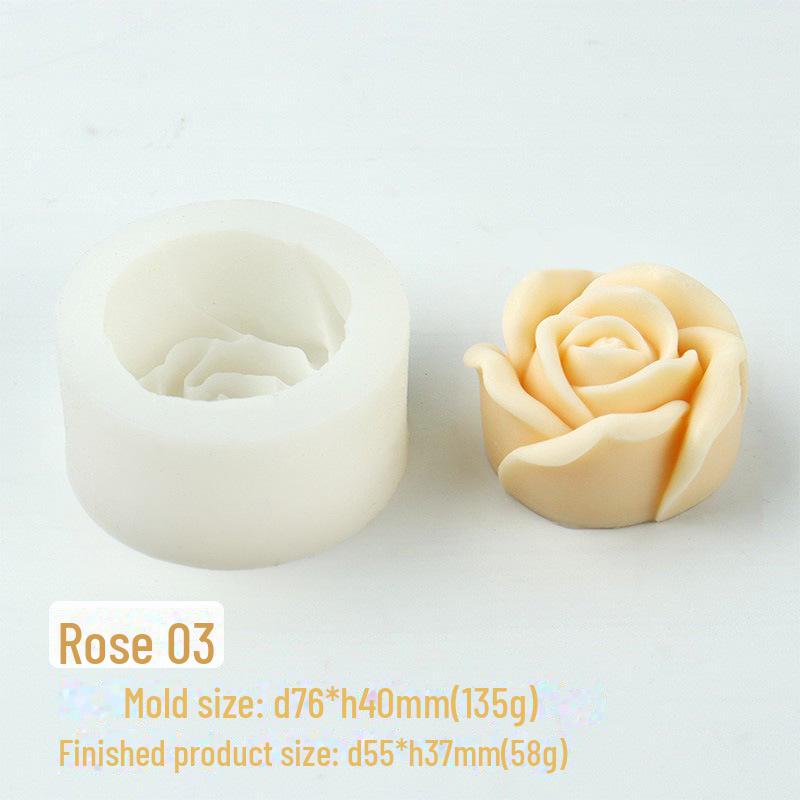 

3D силиконовая форма: Белые розы и пионы для торта, помадки, свечей, мыла, ароматерапии.
