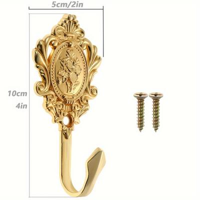 Ganci da Parete Dorati Vintage, Stile Tradizionale, Facili da Installare, Fermacarte Metallici Utility, Ganci Utility