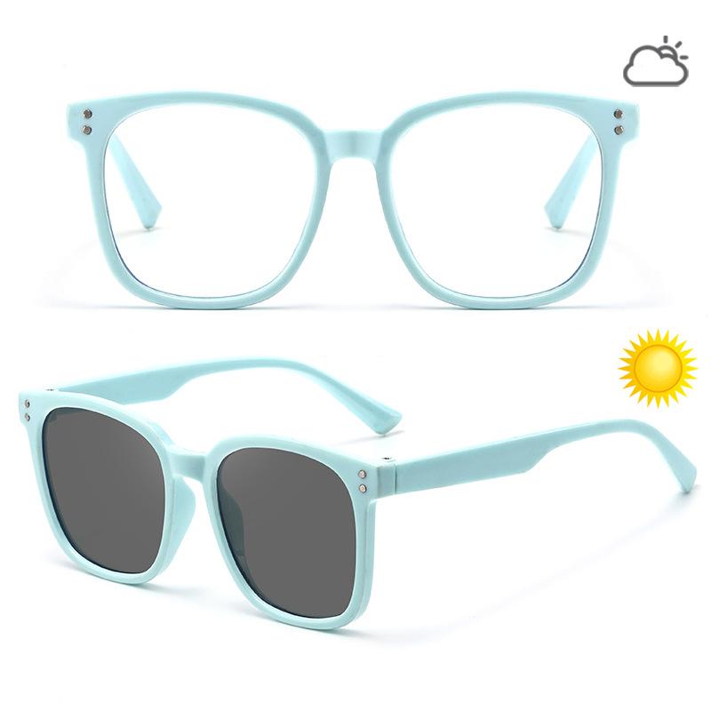 

2026 Kids Trendy Square Frame Sunnies with Color-Changing Lenses