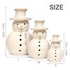 Terracotta Snowman Figure With Light Vintage Color Christmas Tabletop Decoration Centerpiece For Home Office Holiday Christmas