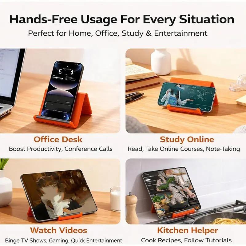 Portable Foldable Silicone Phone Holder Bendable Freely into Any Shape Multi-Angle Adjustable Stand for Mobile Phone