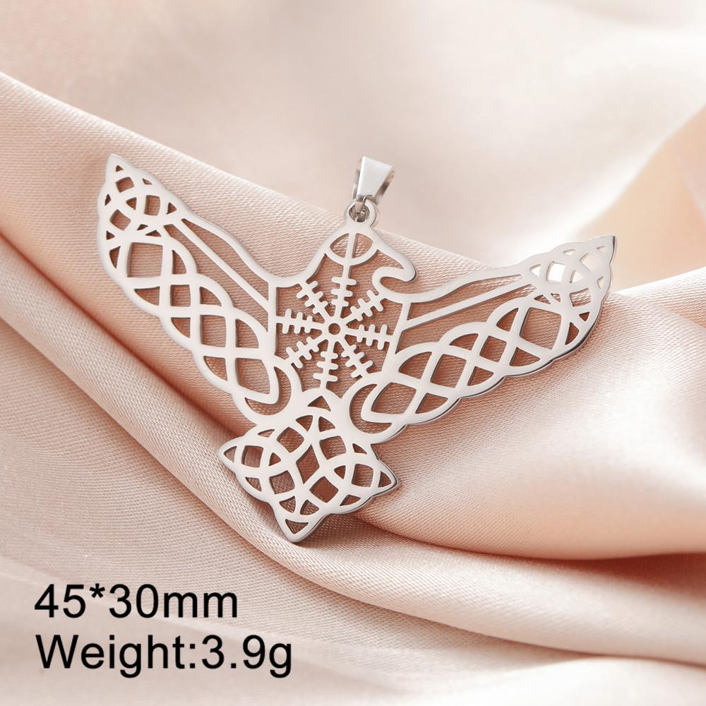 Dawapara Gothic Witch Raven Animal Bird Pendant Eagle Crow Owl Charm for Jewelry Making Stainless Steel Accessories