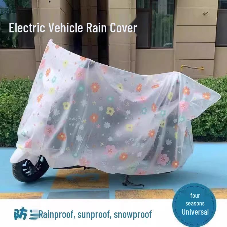 Durable Waterproof Electric Vehicle & Motorcycle Rain Cover with Sunshade and Anti-Fouling Protection