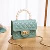 Women's Crossbody Jelly Bag with Pearl & Diamond Lattice, Coin Purse, and Chain Strap - 2022 Cute Style