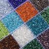 Silver-Plated 2.5mm Colored Glass Seed Beads for DIY Bracelets and Beading Projects
