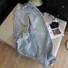 Women’s High Waist Shiny Rhinestone Denim Wide-Leg Pants - Early Spring Design