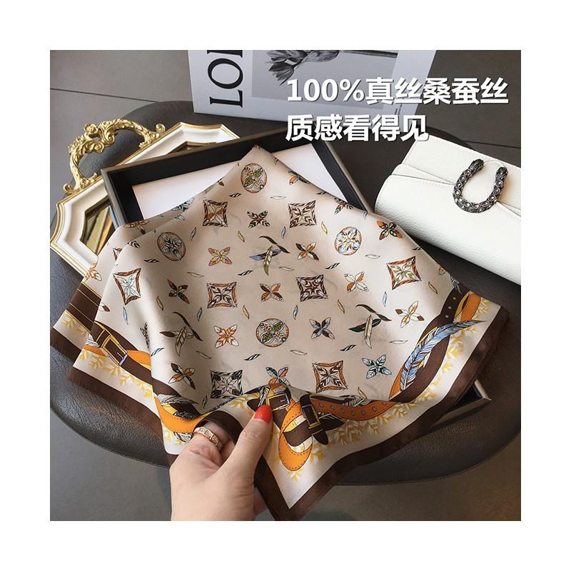 100% Pure Mulberry Silk Square Scarf 68x68cm Lightweight Winter Shawl Women