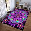 Colorful Mandala Pattern Carpet with Pink and Purple Floral Design Suitable for Use As an Anti-slip for Living Room Bedroom Sofas