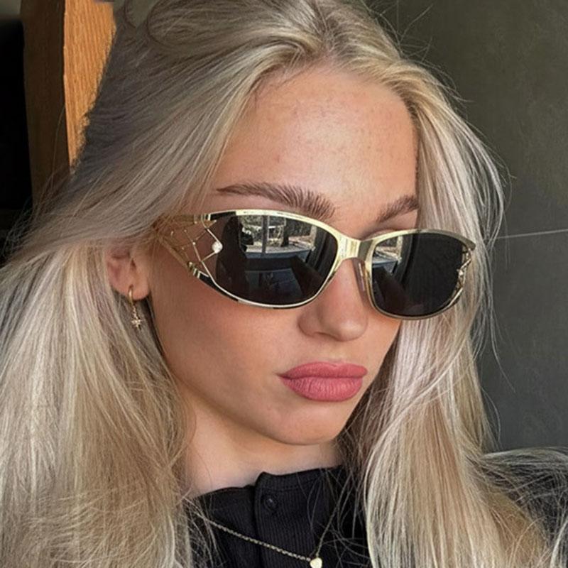 New Metal Net Sunglasses Women For Men Vintage Sun Glasses Steampunk Popular Outdoor Travel Luxury Brand Designer Eyeglasses