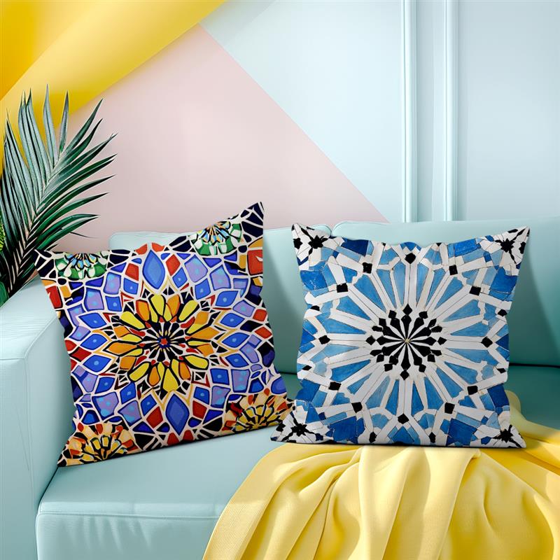 1 Pc Moroccan Style Geometry Pillow Cover For Home Living Room Bedroom Sofa Office Decorative Pillowcase Soft Throw Pillows